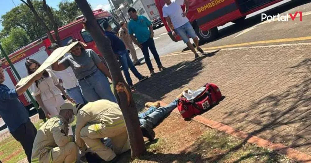 Motociclista de 20 anos fica ferido em colisão com carro em Ivaiporã