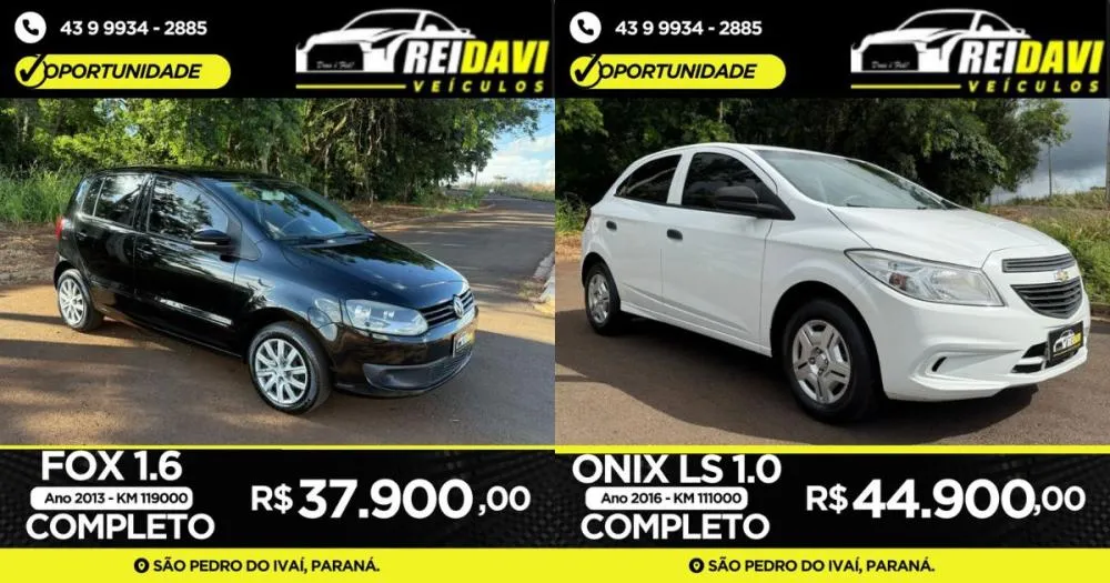  Oportunidades Imperdíveis: Carros com preços especiais na Rei Davi Veículos em São Pedro do Ivaí