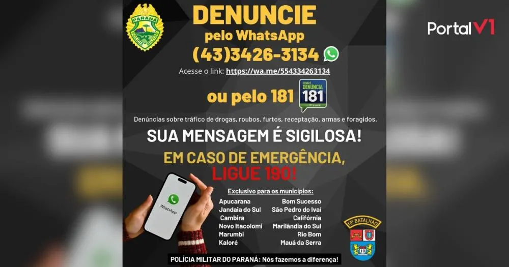 Faça sua denúncia de forma totalmente sigilosa!
