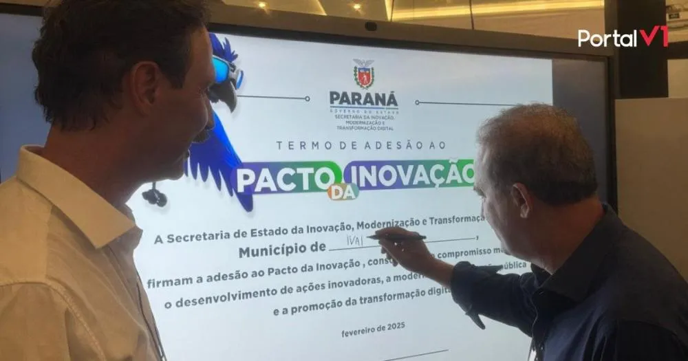 Prefeito de Ivaiporã Carlos Gil assina Pacto pela Inovação e Município receberá Carreta da Inovação do Estado
