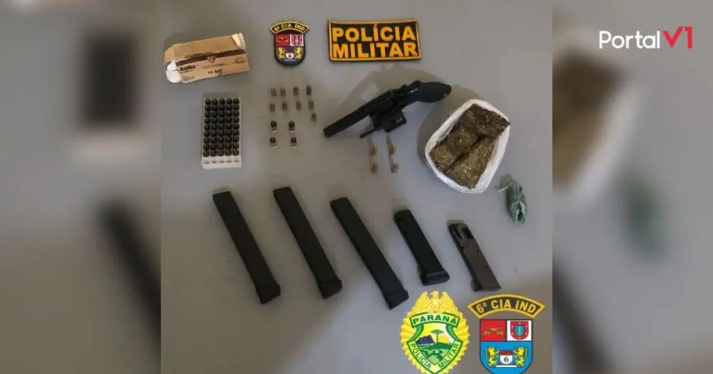 PM de Ivaiporã prende suspeitos de tráfico e apreende armas e munições