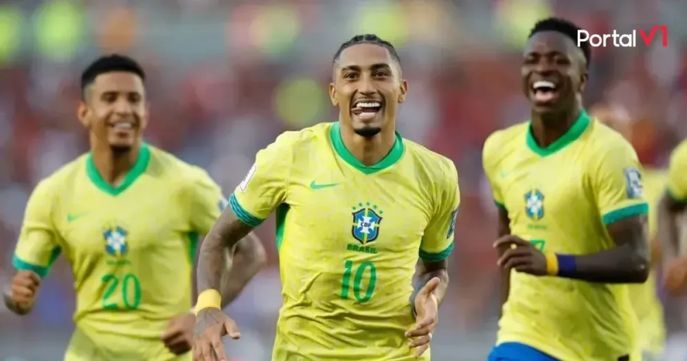 Brasil vence a Colômbia com gol de Vinicius Júnior nos acréscimos