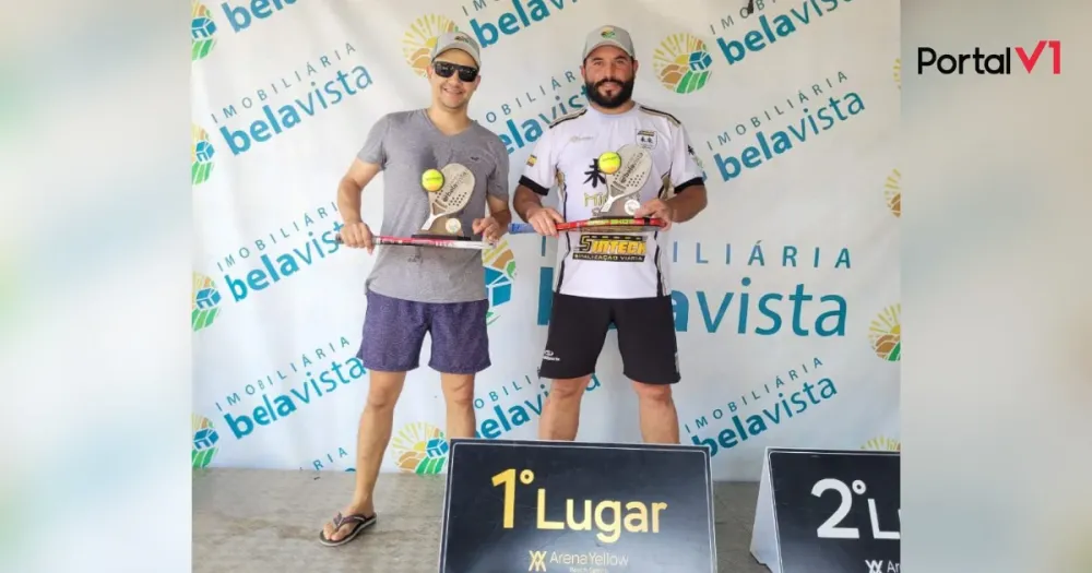 Dupla de São Pedro do Ivaí conquistam título invictos de Beach Tennis na Arena Yellow em Apucarana