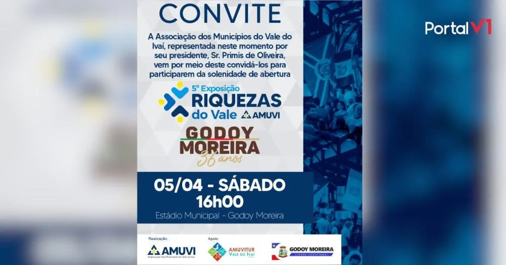 Godoy Moreira celebra 36 anos com a 5ª Exposição Riquezas do Vale
