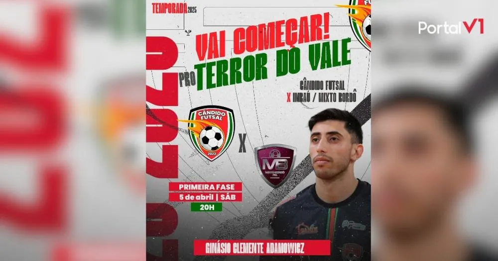 Cândido Futsal estreia em casa na temporada 2025 neste sábado (05)