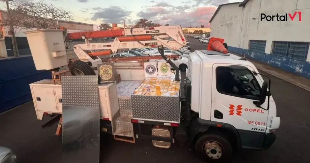 Funcionário da Copel é preso ao usar caminhão da empresa para contrabando de celulares