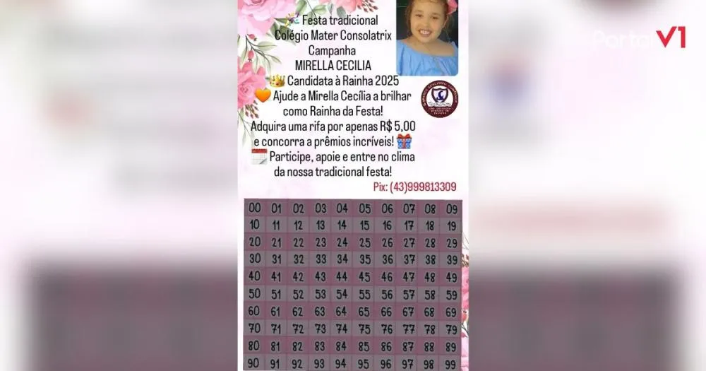 Ajude Mirella Cecília a conquistar a coroa! Participe da rifa da Rainha da Festa