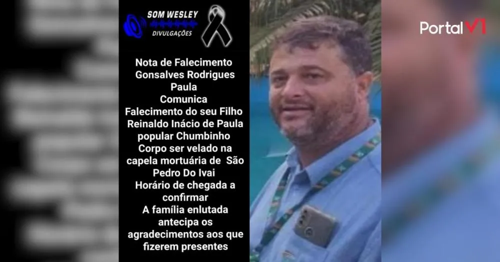 Luto em São Pedro do Ivaí: falece Reinaldo Inácio de Paula, o popular Chumbinho